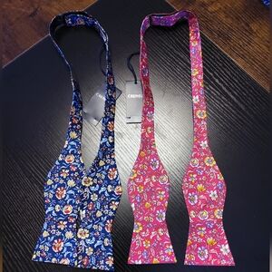 NWT Cremieux Floral Print Silk Bow Ties Firm Price